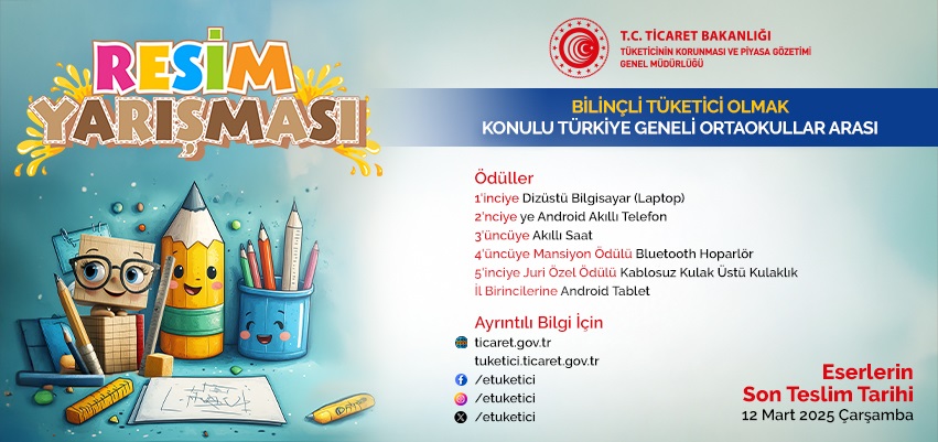 BİLİNÇLİ TÜKETİCİ OLMAK KONULU ORTAOKULLAR ARASI RESİM YARIŞMASI 