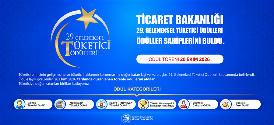 29. TÜKETİCİ ÖDÜLLERİ SAHİPLERİNİ BULDU